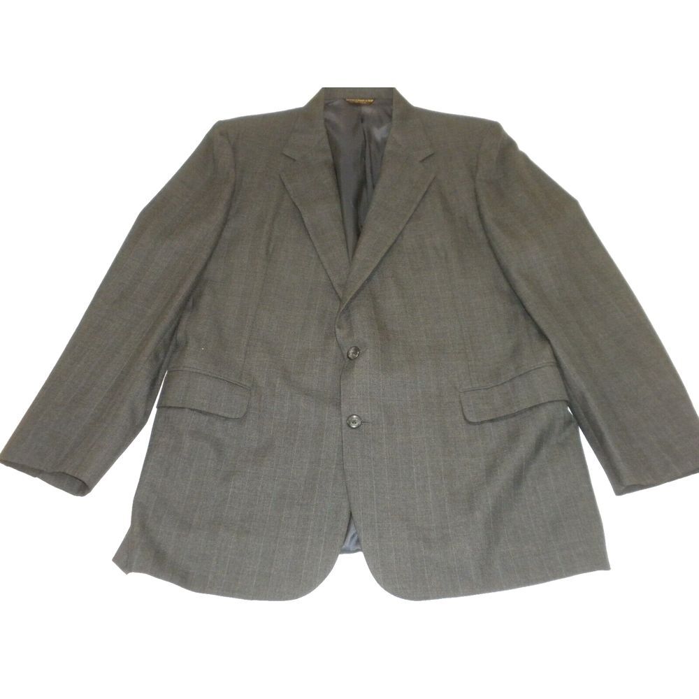 Hickey Freeman & Son Sport Coat Mens 46R Black Wool 2 Button Single Vent Vintage